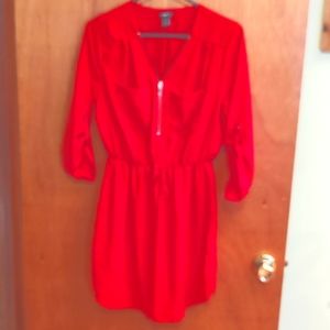 Rue 21 red dress 35 inches long size medium